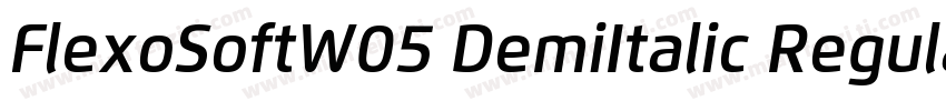 FlexoSoftW05 DemiItalic Regular字体转换